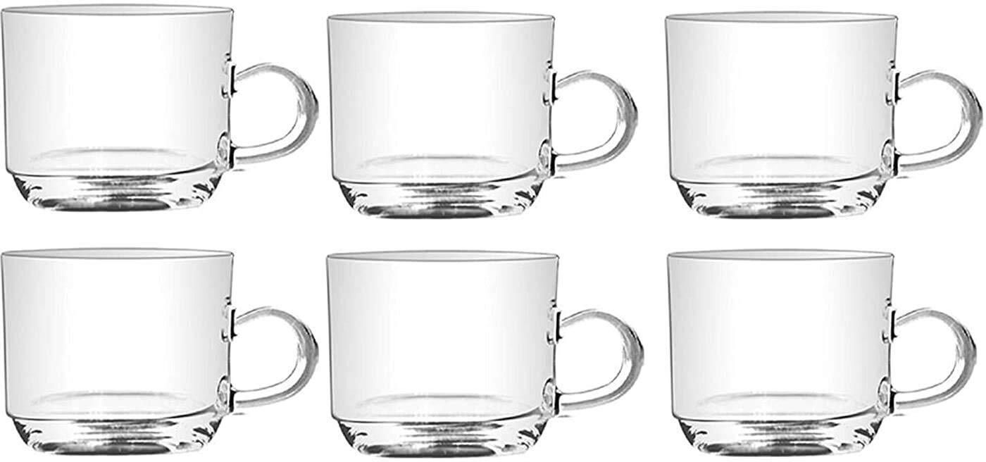 senzara Pack of 6 Glass Premium Glass Tea and Coffee Cup Glass Mug-picture-41