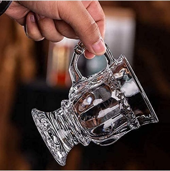 a r hub Pack of 6 Glass Rajwadi Crystal Glass Tea & Coffee Cup Set-picture-18
