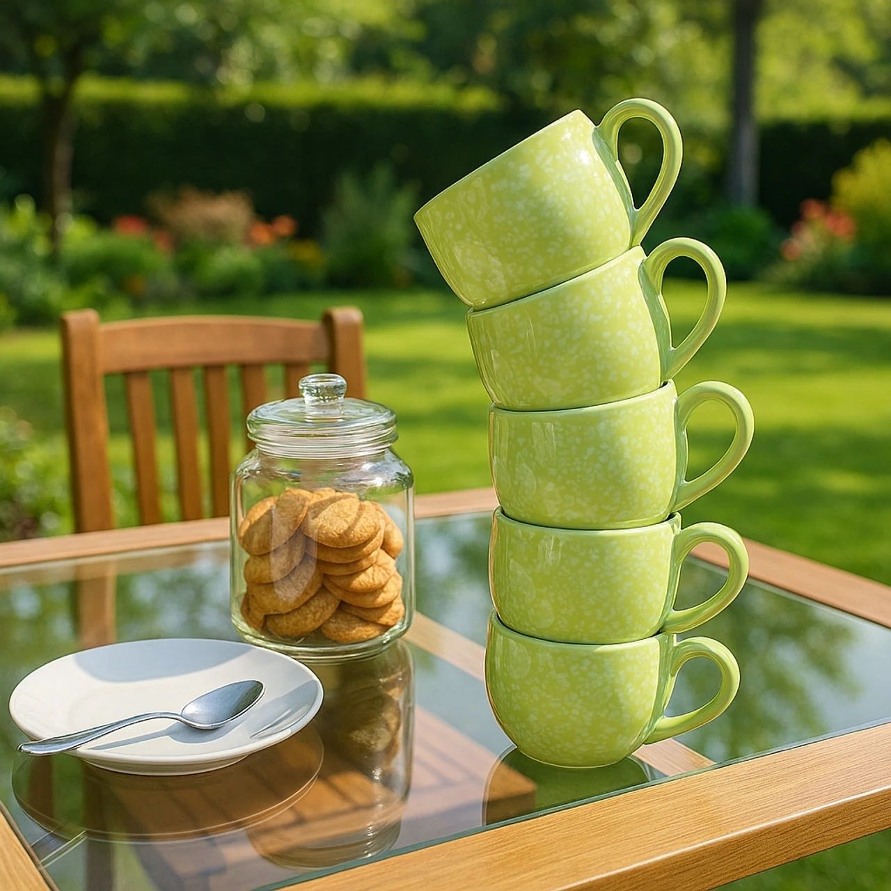usclay studio Pack of 6 Ceramic GREENCUP-picture-46