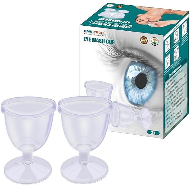 ambitech Pack of 2 Plastic Transparent Eye Wash Cup-picture-17