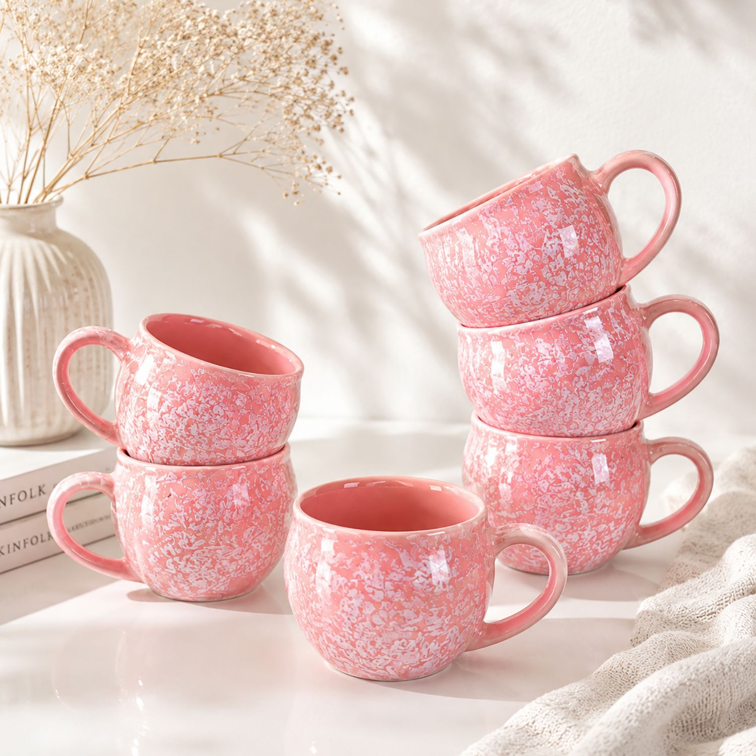d'maiolica Pack of 6 Ceramic, Bone China Premium Quality Small Size tea cup set of 6, coffee cups-picture-20