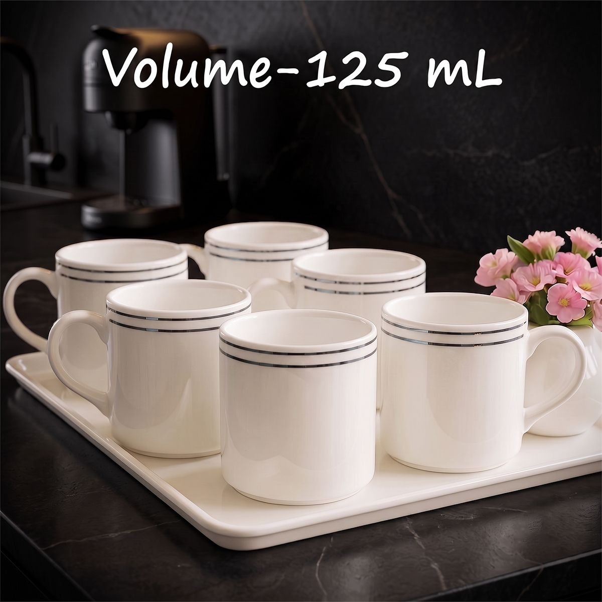 d'maiolica Pack of 6 Ceramic, Bone China Tea Cups Set of 6 | Coffee Mugs for Home Office, perfect for gifting-picture-13