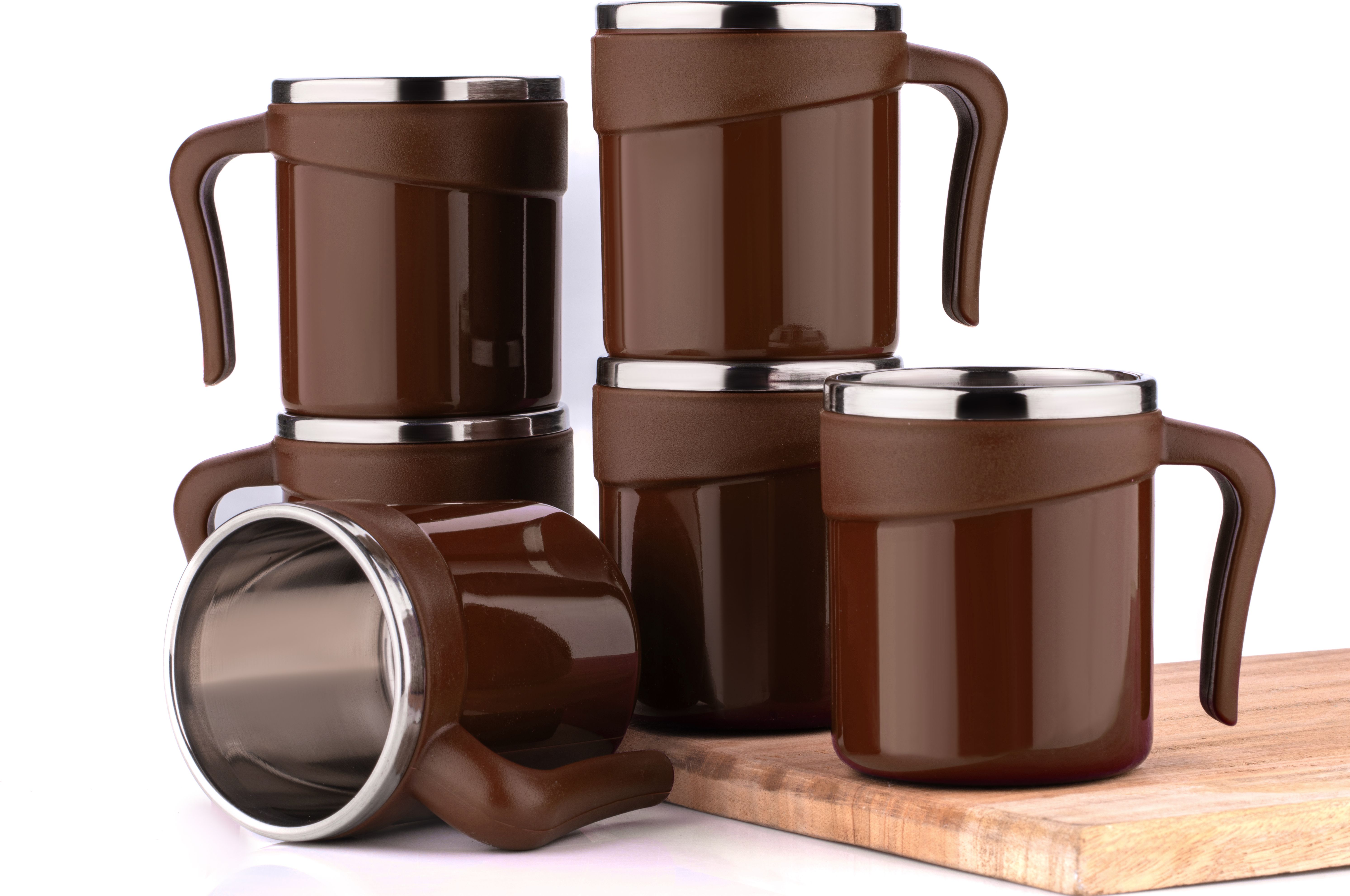 flipkart smartbuy Pack of 6 Plastic, Stainless Steel Cup Set, Tea Cups Set, Tea Cup, Tea Cups, Coffee Cup-picture-19