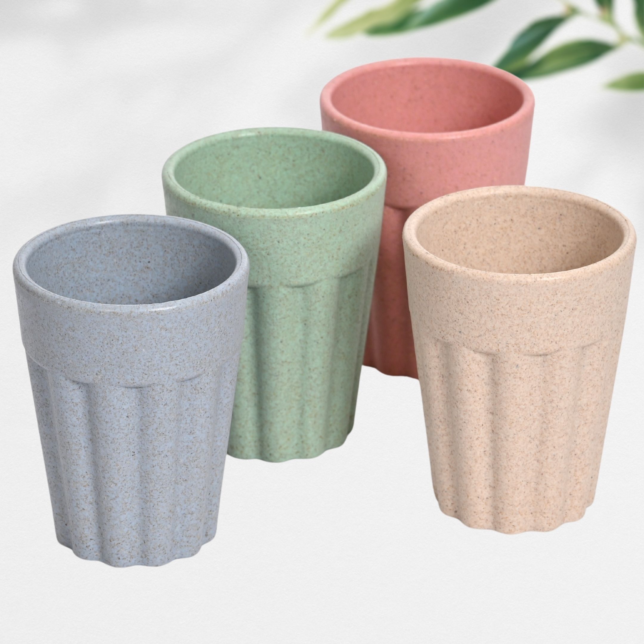 eha Pack of 4 Biocomposite Eco-Friendly Cutting Chai Cups | 100 ml | Made with Rice Husk & Bamboo Fibers-picture-38