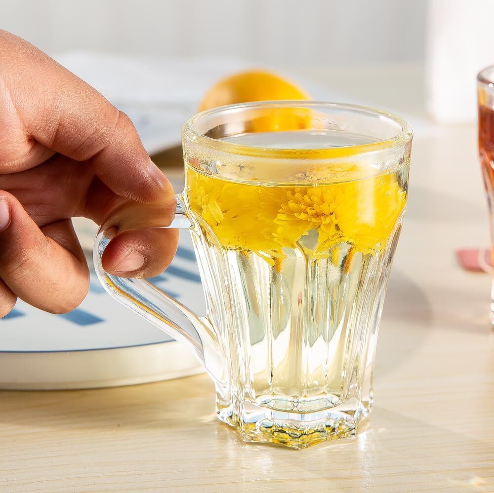 Pack of 6 Glass Crystal Clear Glass Tea Mug 160 ML-image-14