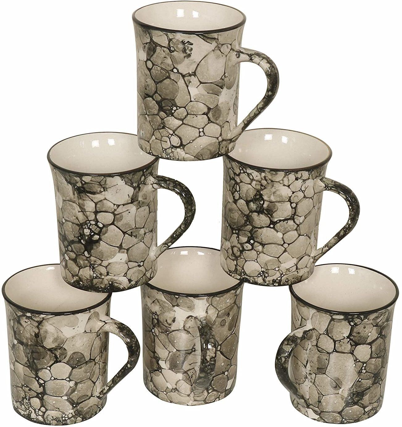 Pack of 6 Ceramic Glossy Ceramic Brown Milk Coffee Tea Ceramic Mug Ceramic Mugs (300ML Each)-image-19