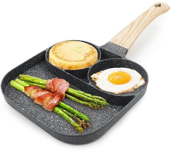3-in-1 Non Stick Frying Pan _42 Cupcake Maker