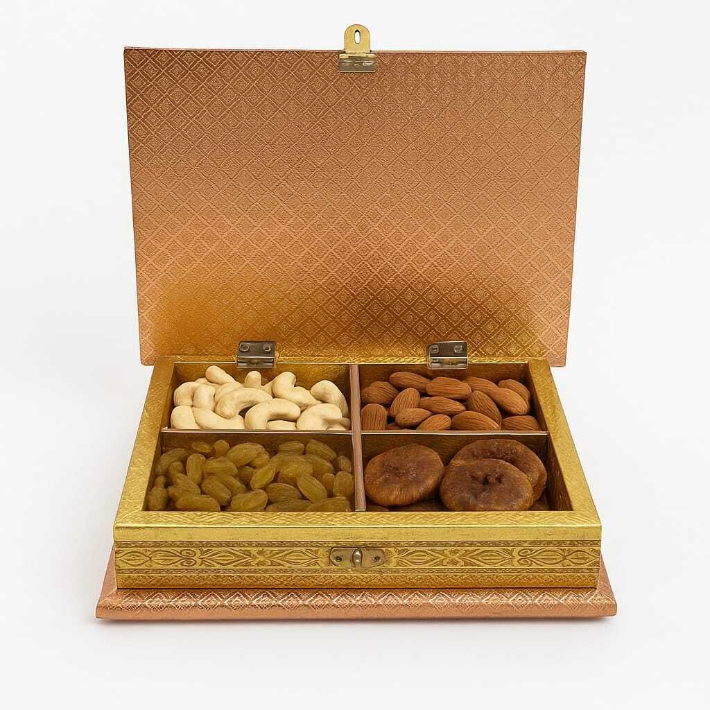 JALIWALA MDF Wooden Dry Fruits Storage Box , Diwali Gifting, Kitchen Countertop Currency Detector