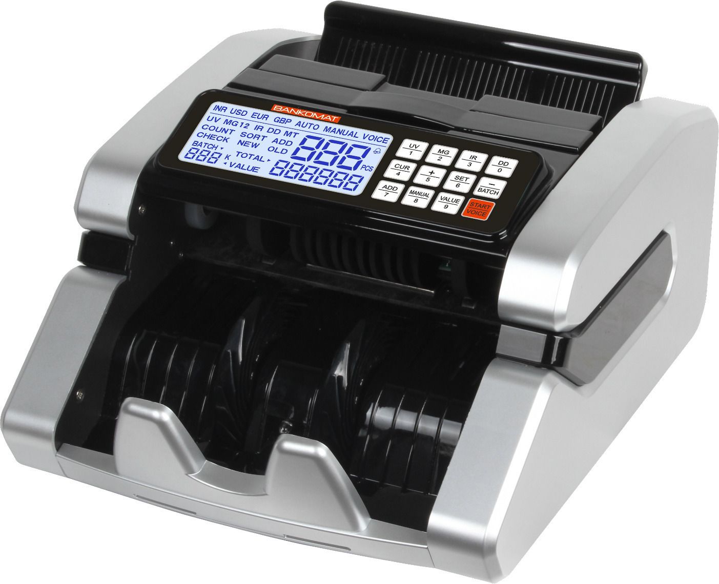 BANKOMAT Store Bill/Cash Machine with Fake Note Detector Updated for All Notes & Fast Countertop Counterfeit Currency Detector-image-1