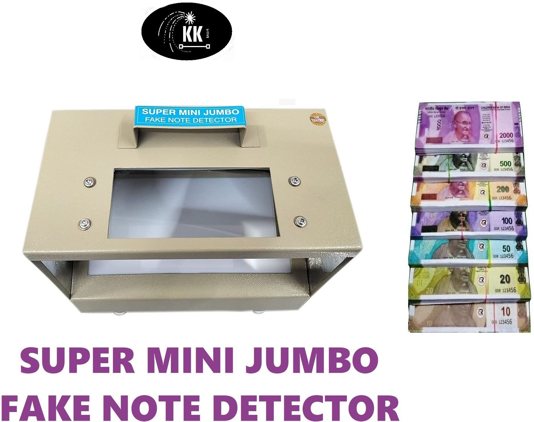 KK MART MANUAL FAKE NOTE DETECTOR SUPER MINI JUMBO Handheld Currency Detector