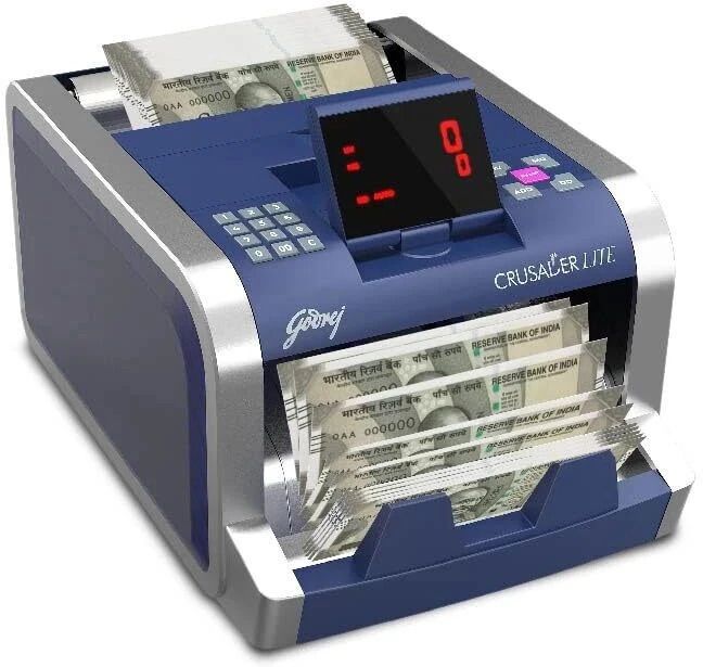 Godrej Crasader Fake note detector with money counting machine Countertop Counterfeit Currency Detector