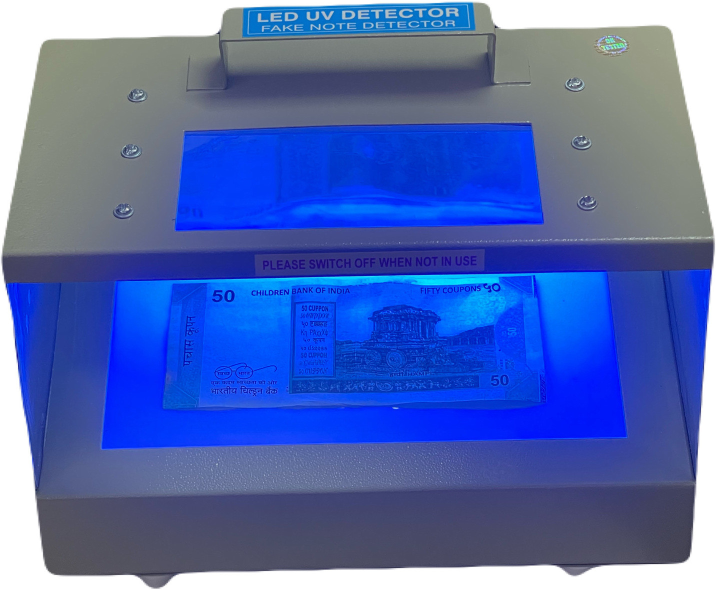 KK MART LED UV Fake/Duplicate Note Detector Machine/ Money Checking Machine Countertop Currency Detector image 1