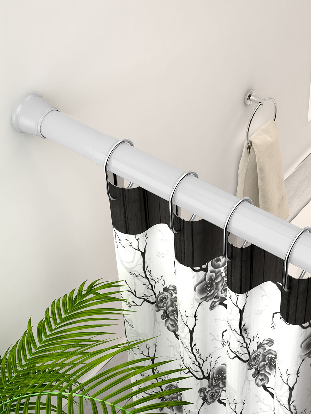 White Curtain Rods Metal-image-4