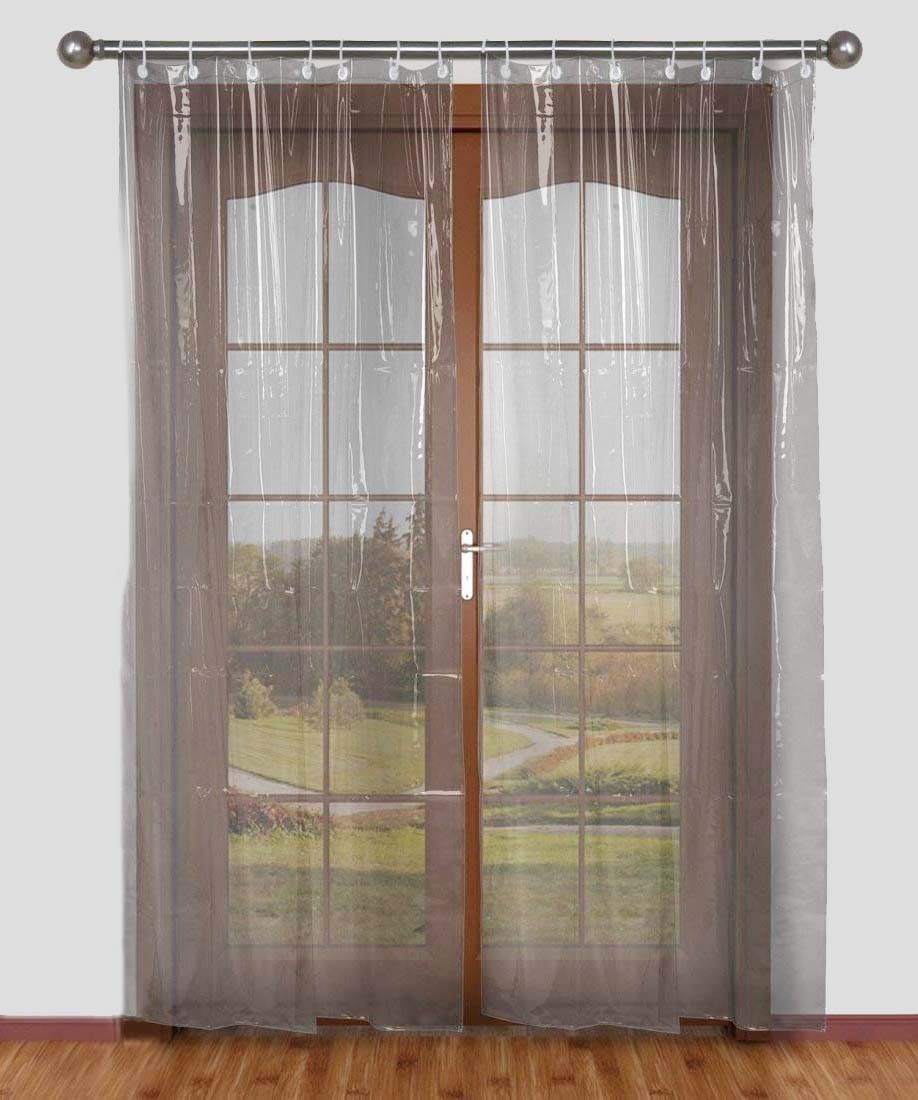 torodineart PVC Transparent (Polyvinyl Chloride, 54x84 inch) 7 feet Curtain Fabric-picture-36