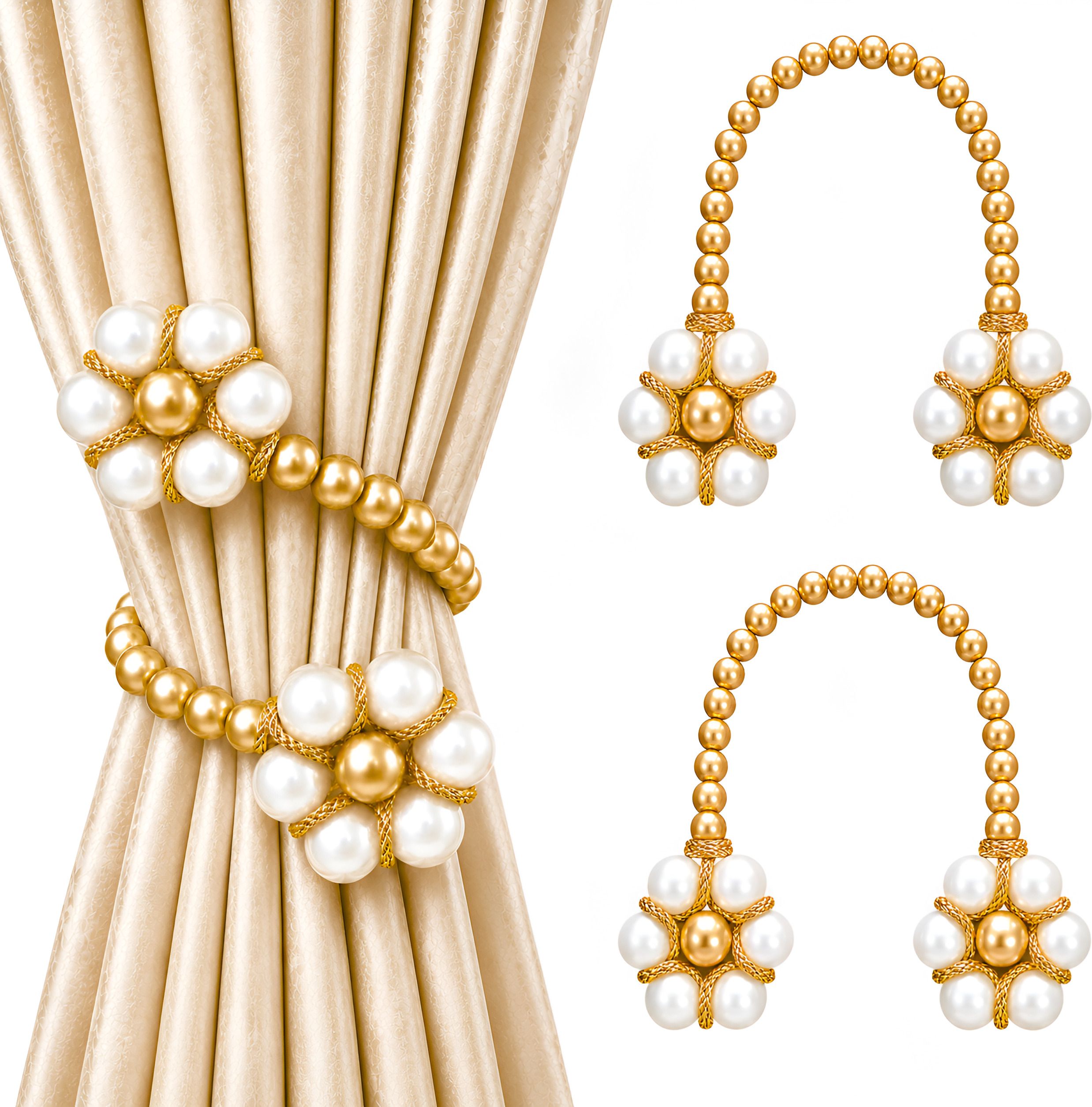 merav White, Gold Tieback Hook-picture-31
