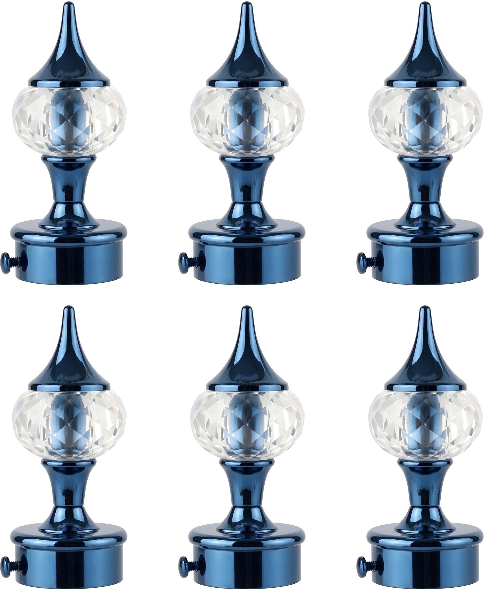indora Blue Rod Rail Bracket, Curtain Knobs, Curtain Hooks, Tassels, Curtain Rods Metal-picture-20