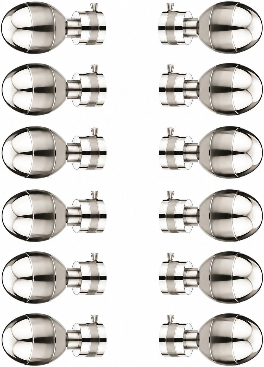 windowish Silver Curtain Knobs Metal-picture-2