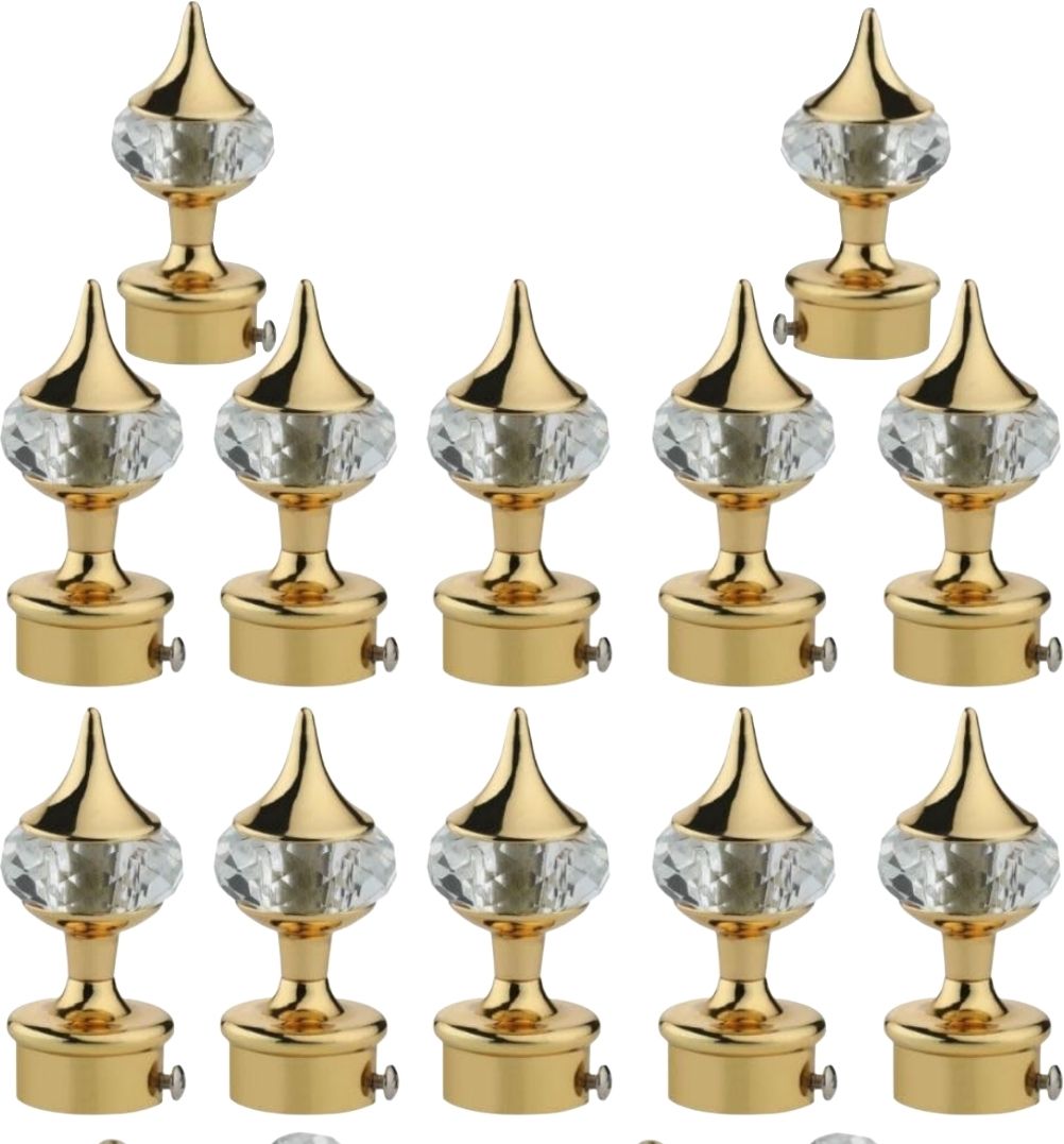 Gold Curtain Rods, Rod Rail Bracket, Curtain Knobs Metal-image-13