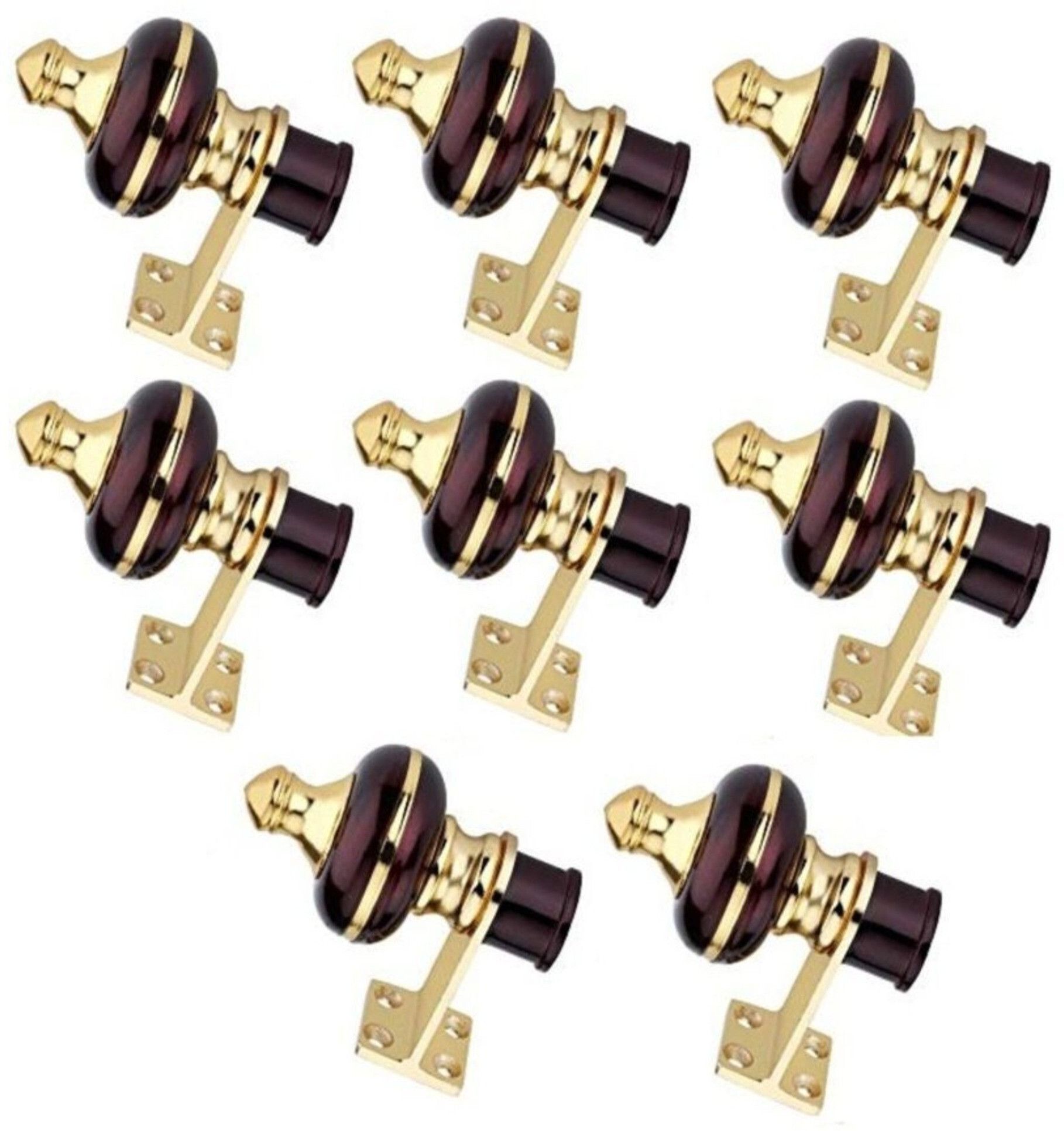 prohard Brown Rod Rail Bracket, Curtain Hooks, Curtain Knobs, Curtain Rings, Curtain Rods, Tieback Hook Metal-picture-14