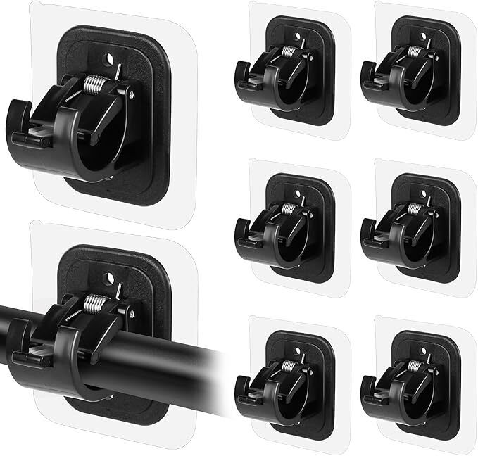 Black, White Curtain Hooks, Curtain Rods, Tieback Hook, Curtain Rings-image-18