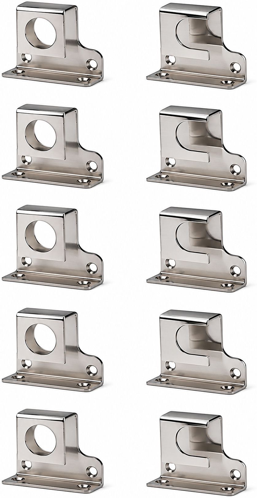 Silver Curtain Knobs, Rod Rail Bracket Metal-image-27