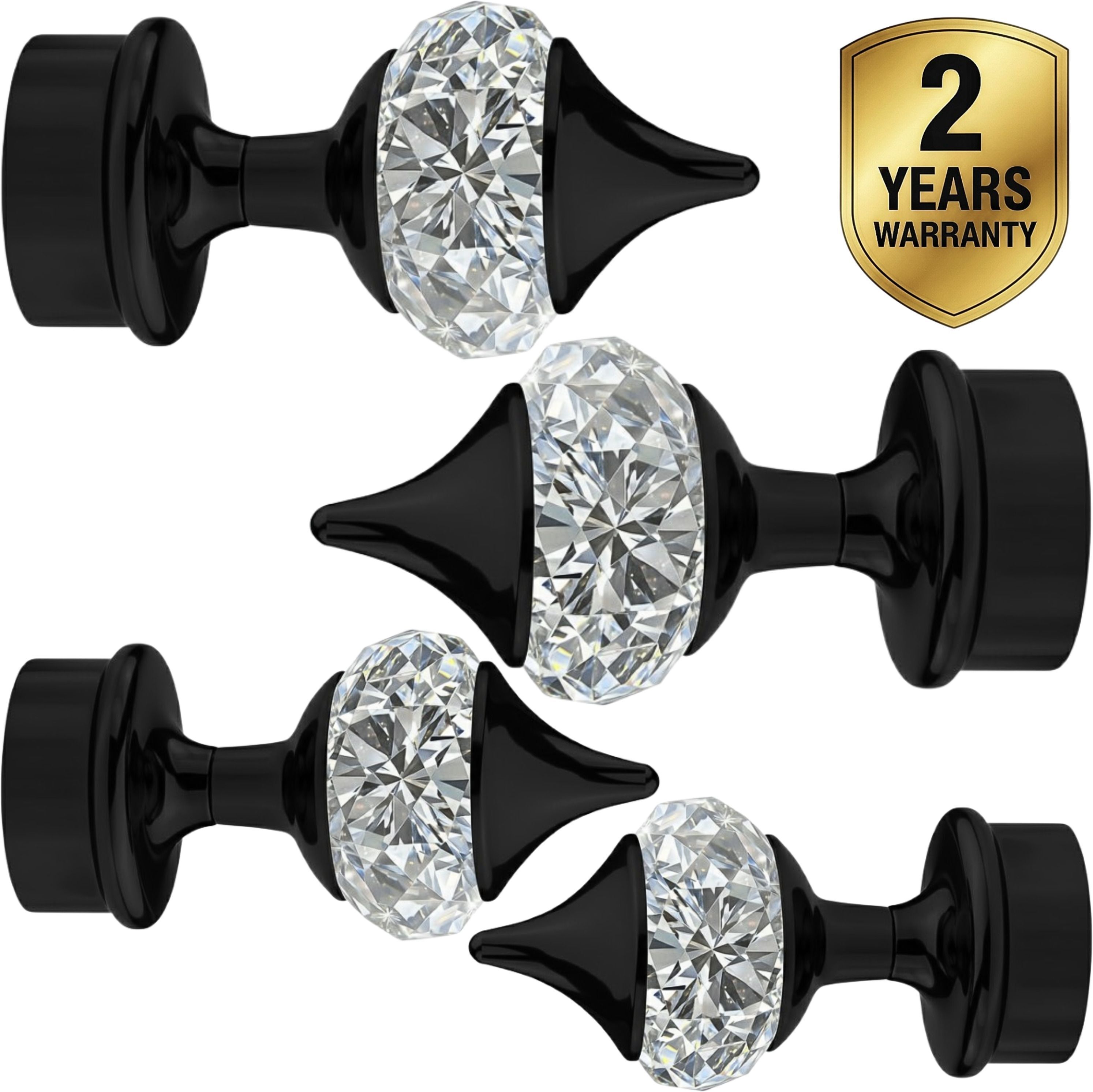 ghazian Black Curtain Knobs, Rod Rail Bracket Metal-picture-19