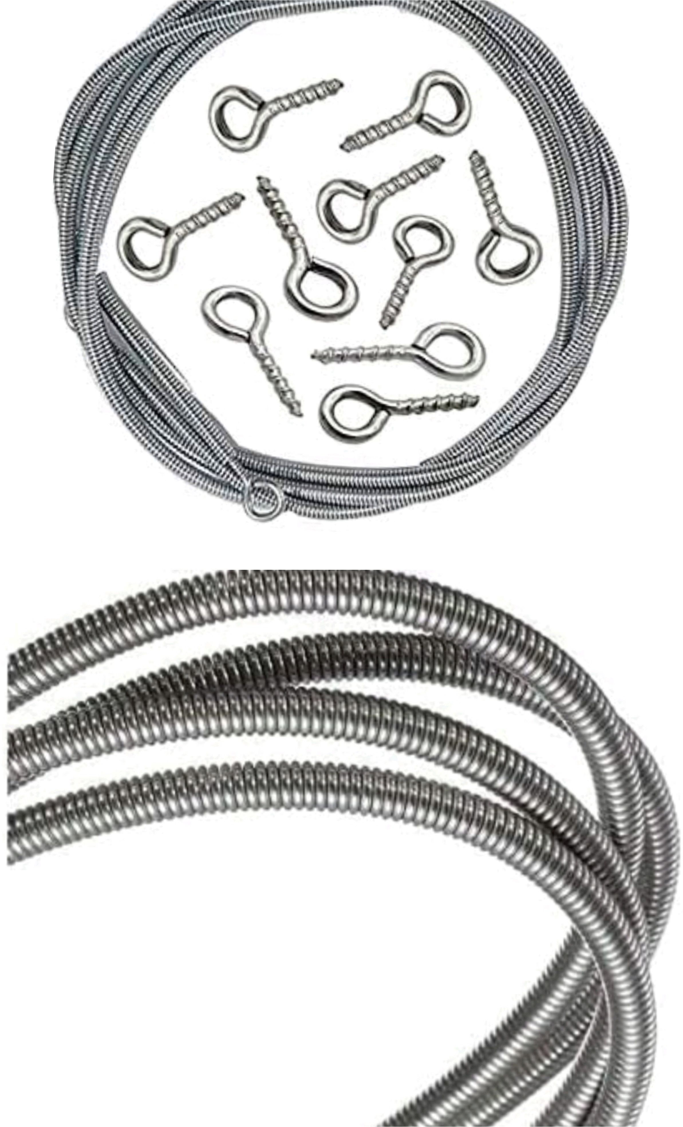 ds creations 9.. meter curtain wire with 20 screw on hooks Curtain Ring with Hook, Hook, Ring with Hook, Hook-picture-21
