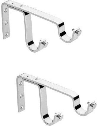 easyhome Silver Rod Rail Bracket Metal-picture-0