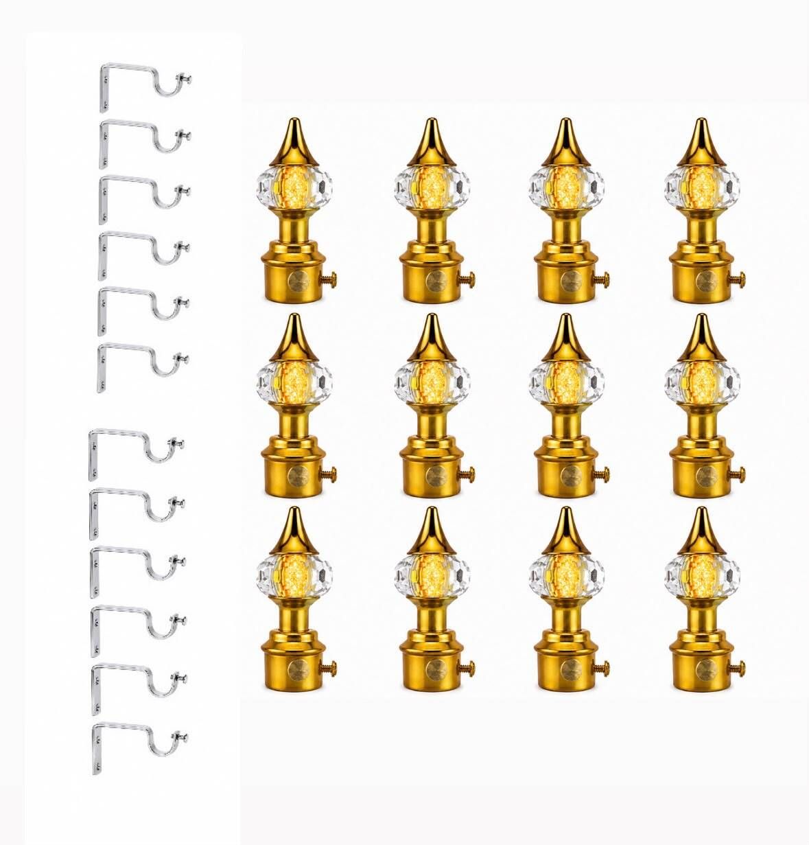Gold Curtain Knobs, Curtain Hooks Metal-image-10
