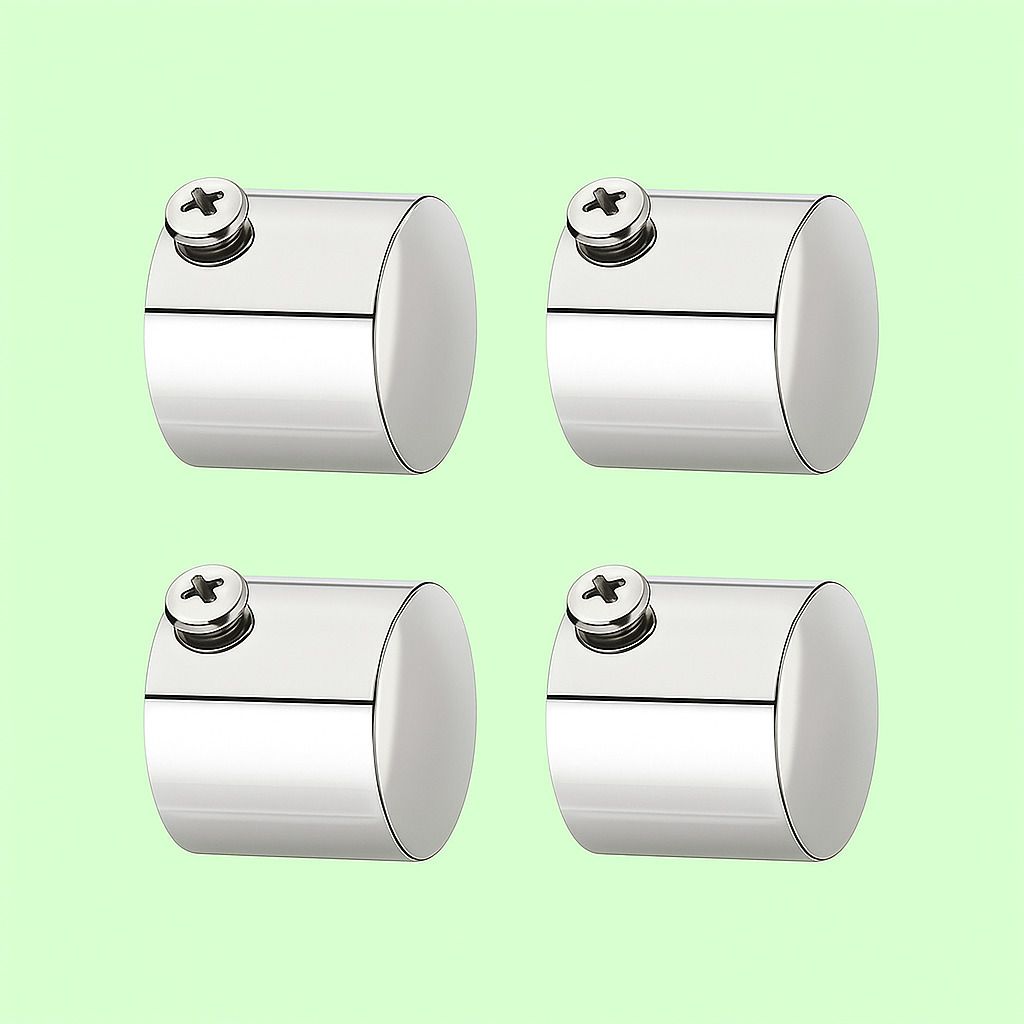 windowish Silver Curtain Knobs Metal-picture-4