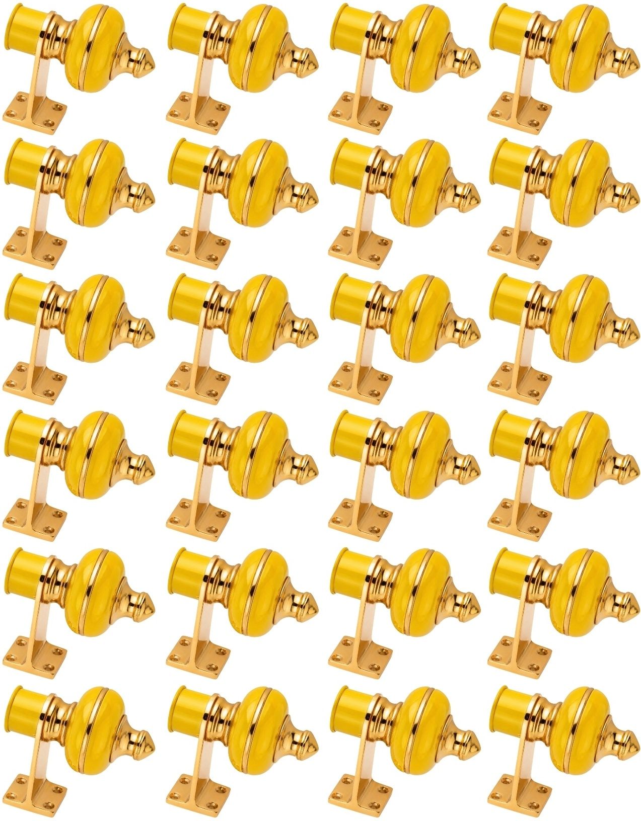 ghazian Yellow, Gold Curtain Knobs, Rod Rail Bracket Metal-picture-7