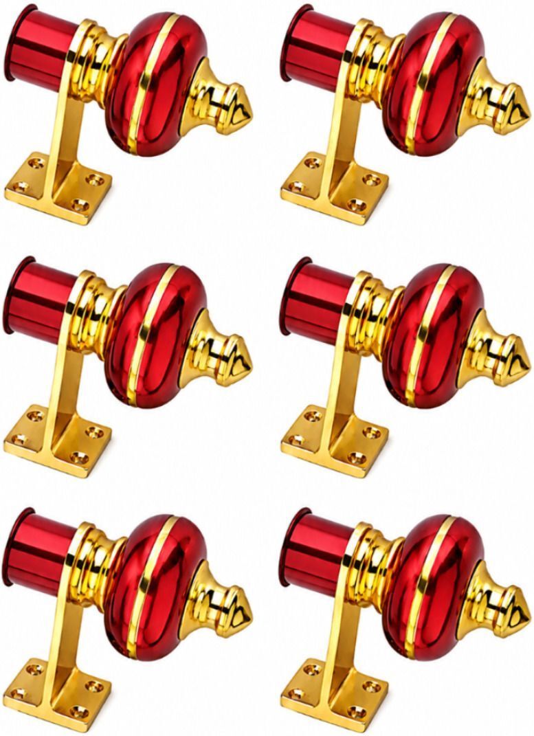 worldson Red, Gold Rod Rail Bracket Metal-picture-36