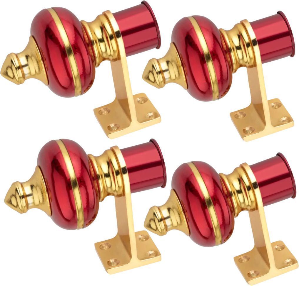 Red Curtain Knobs, Rod Rail Bracket, Curtain Rods Metal-image-31