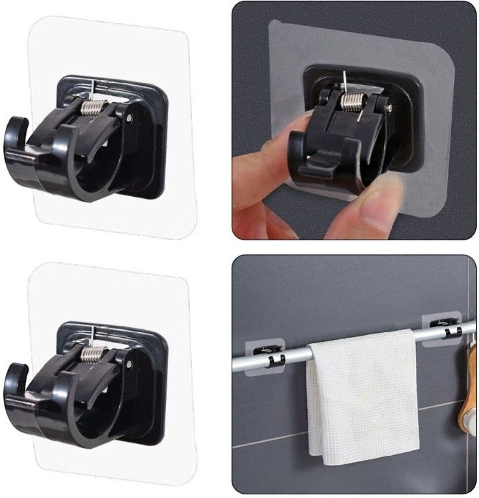 loadrange Black Curtain Hooks, Curtain Knobs, Curtain Rings, Curtain Rods, Rod Rail Bracket-picture-17