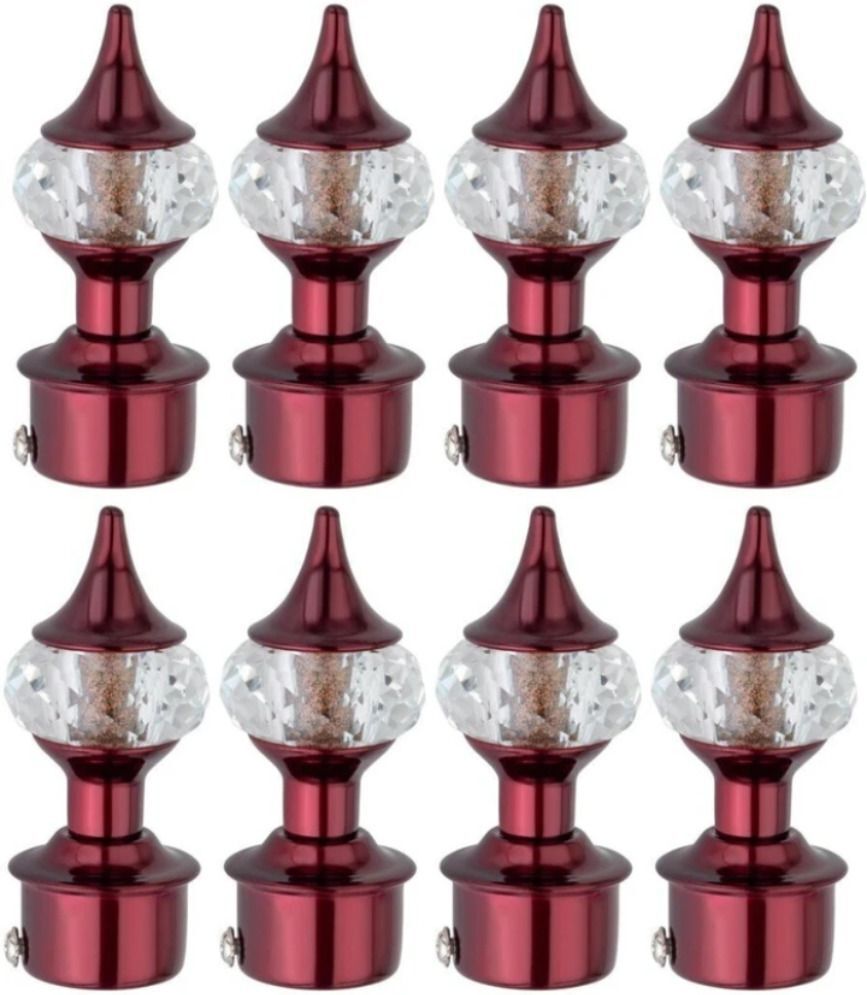worldson Maroon Curtain Knobs, Rod Rail Bracket, Curtain Rods Metal-picture-32