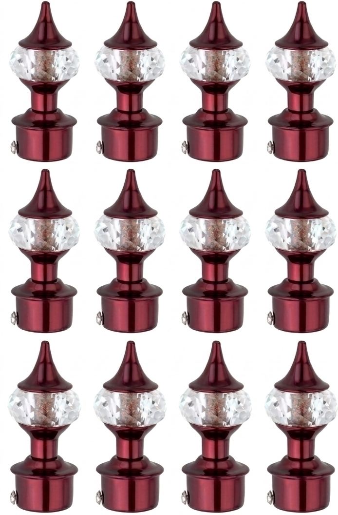 salveen Maroon Curtain Rods, Curtain Knobs, Rod Rail Bracket Metal-picture-34