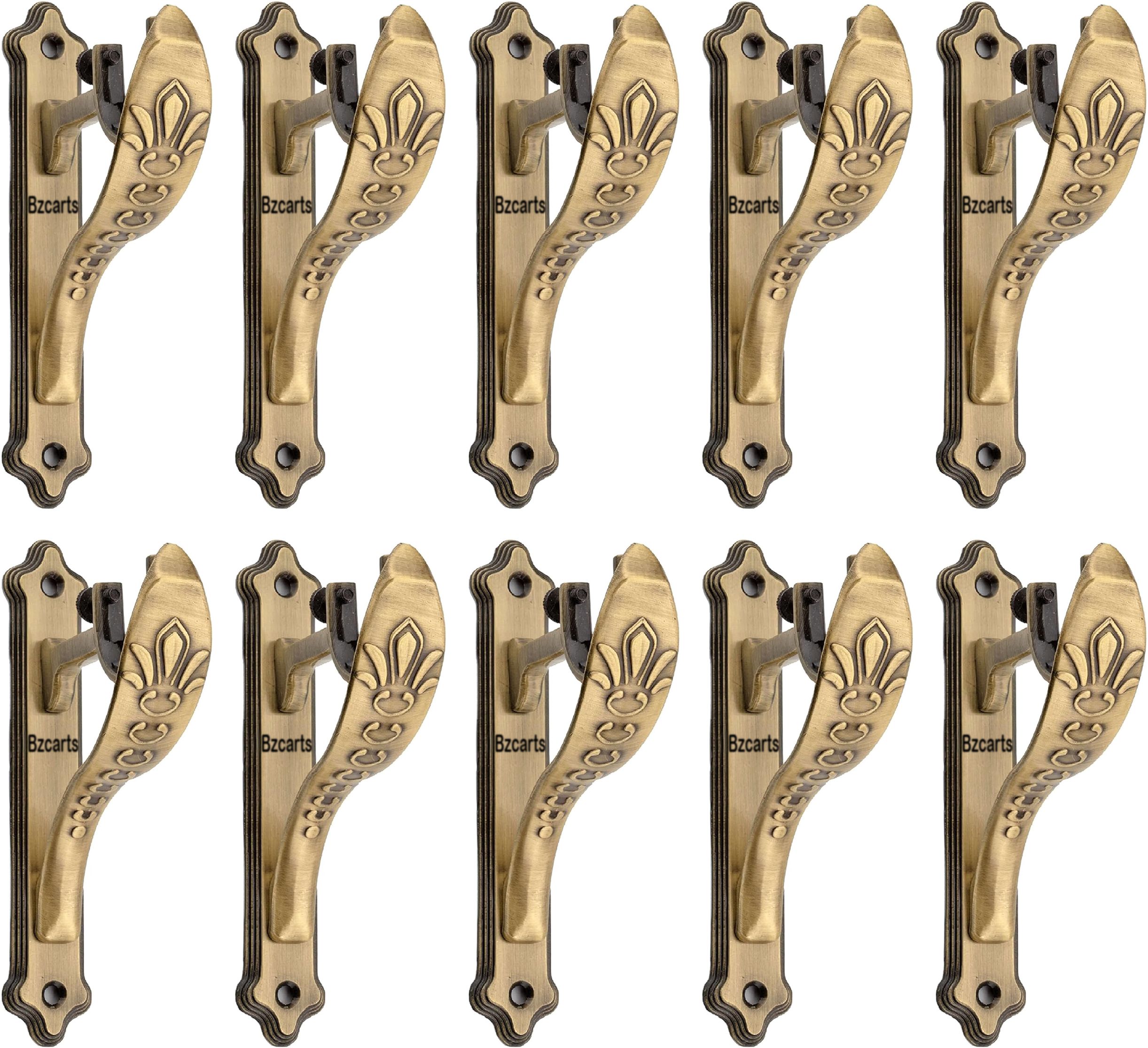 Gold Curtain Knobs, Rod Rail Bracket, Curtain Rods, Tieback Hook Metal