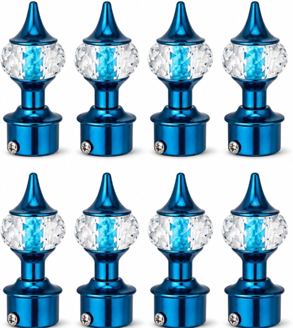 Blue Curtain Knobs, Curtain Rods, Rod Rail Bracket Metal-image-22