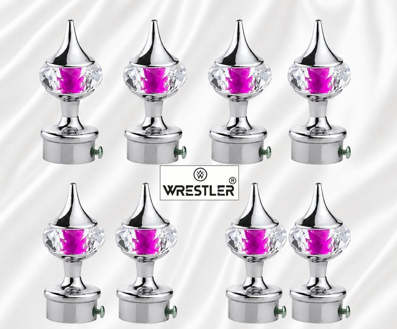wrestler Silver Curtain Knobs Metal-picture-19