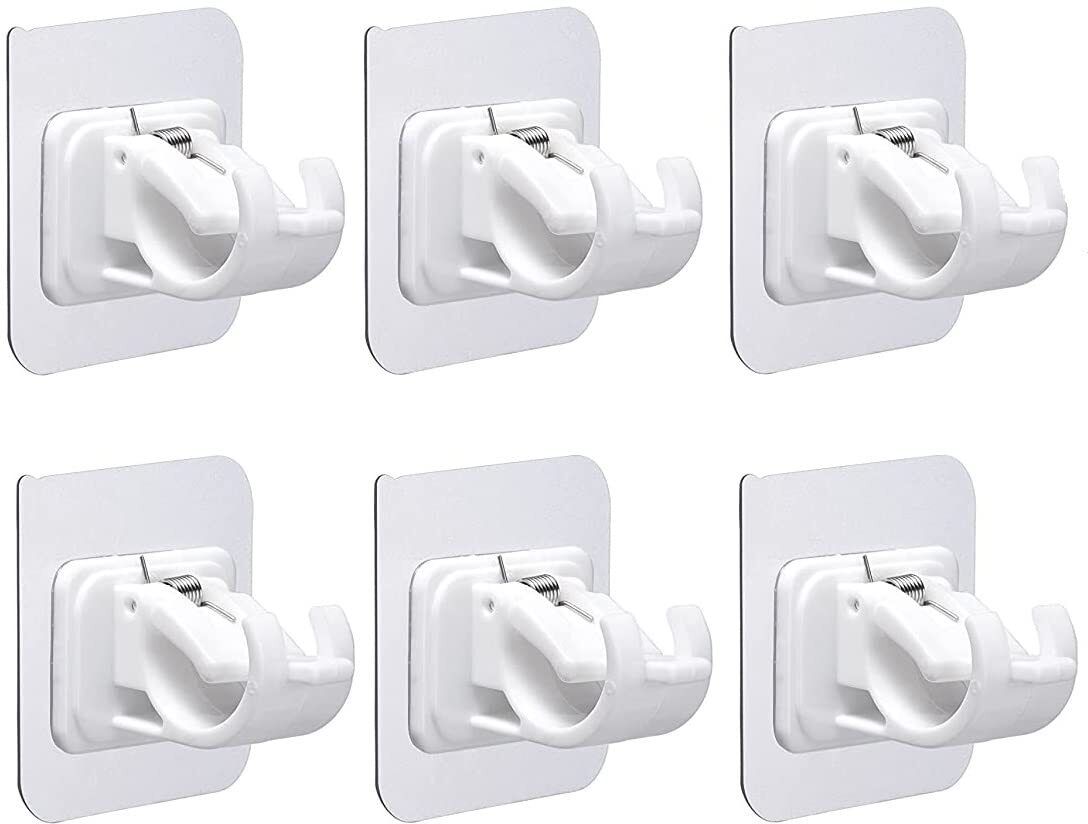 White Curtain Hooks, Rod Rail Bracket-image-7