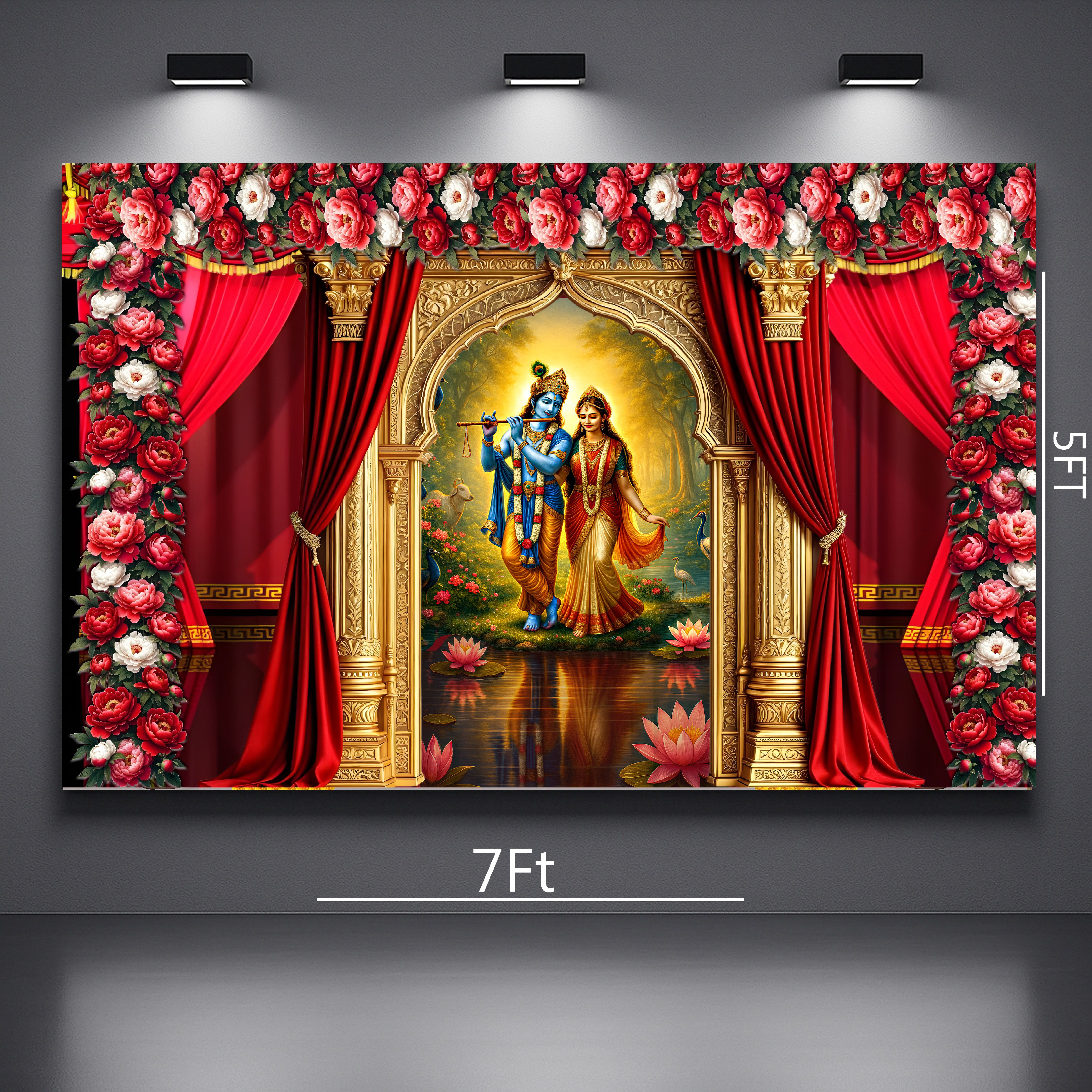 RADHE KRISHNA K2 Curtain Fabric