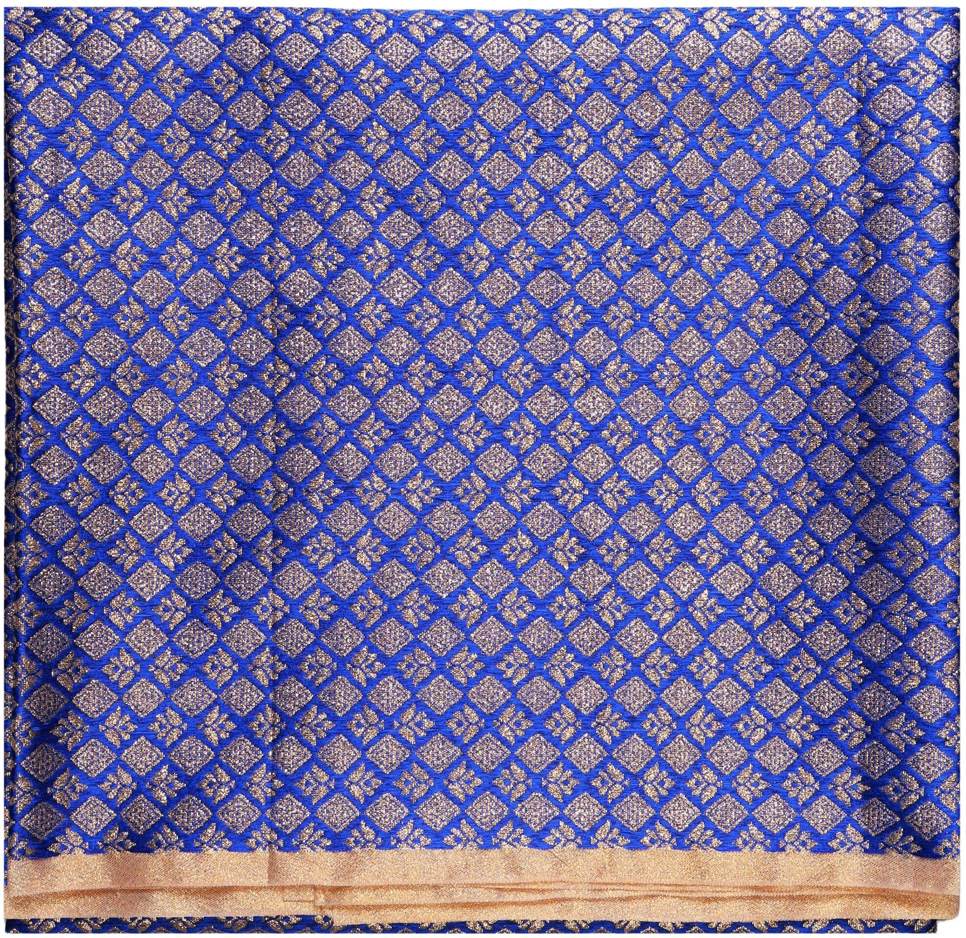 priyakant safawala P_S BLUE BROCADE 3 METER 1152 Curtain Fabric-picture-17