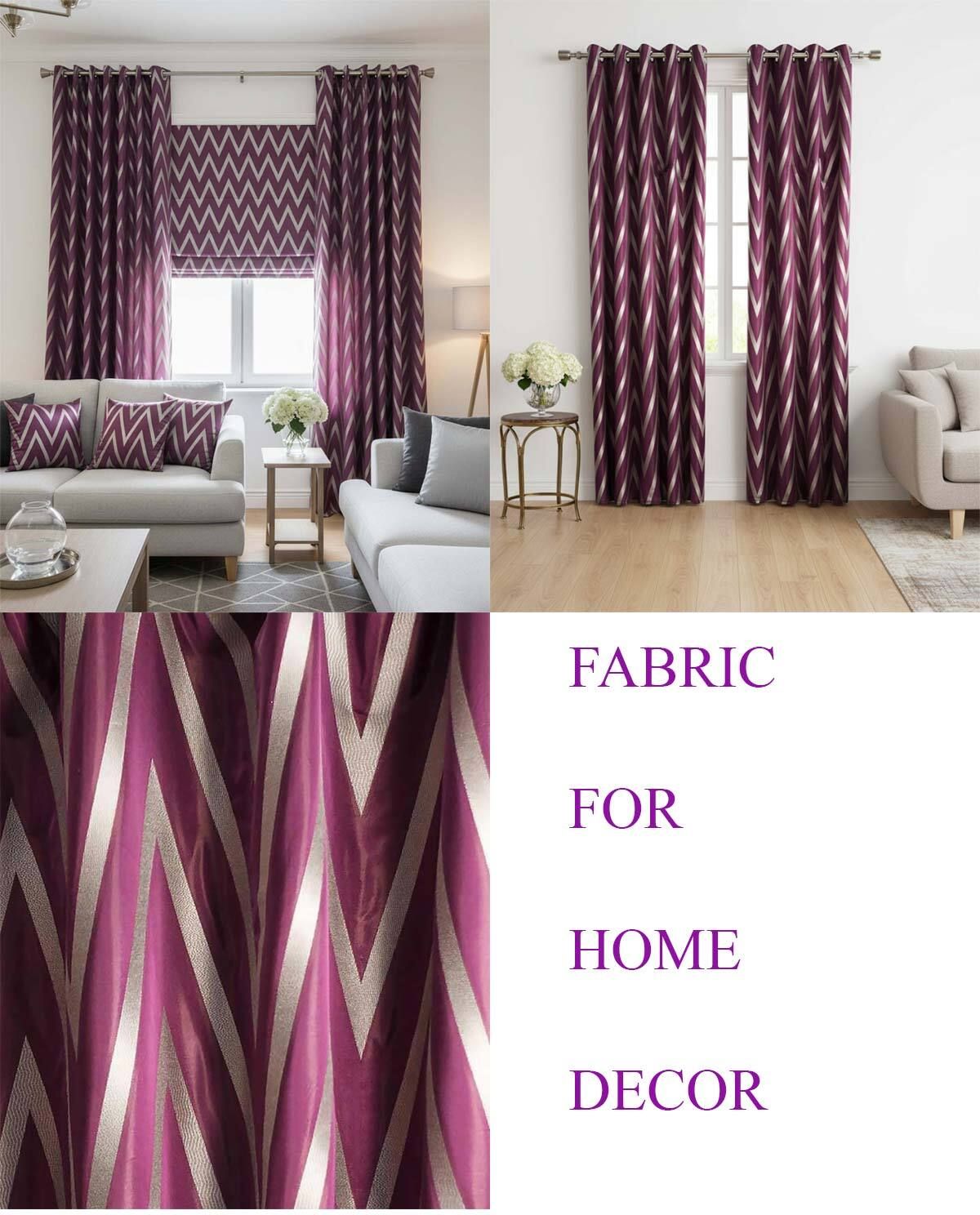 chevron-purple-fab Curtain Fabric-image-49