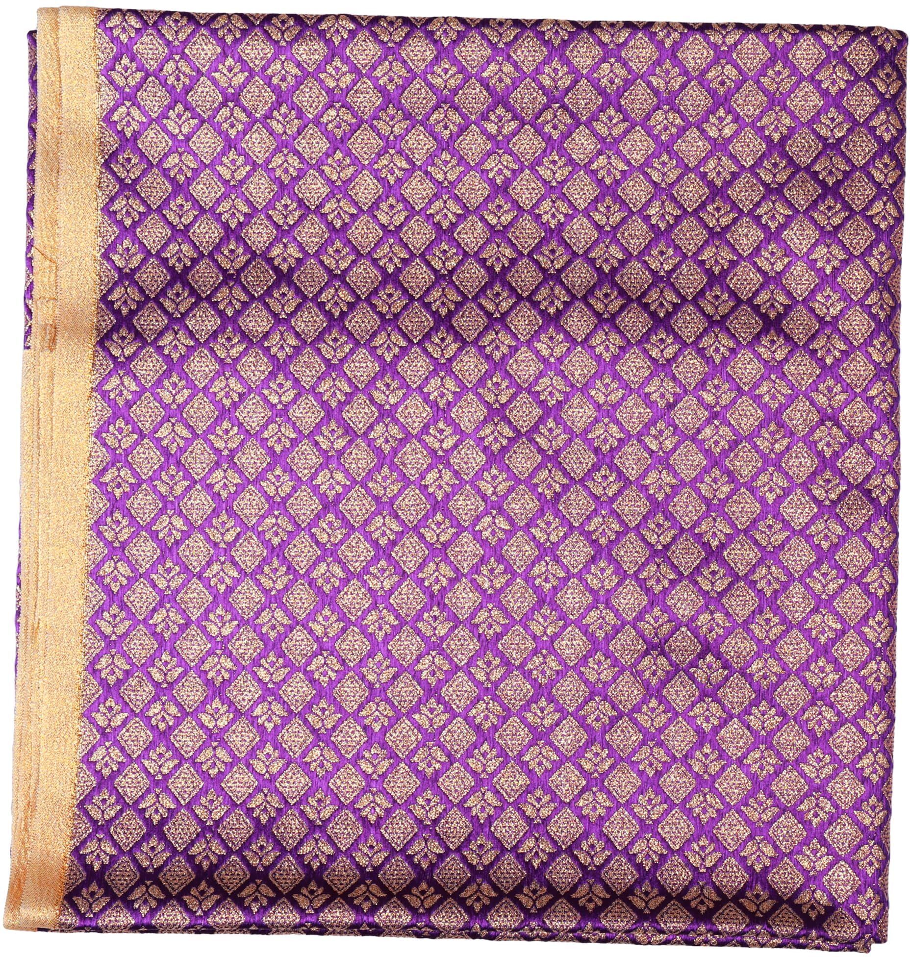 priyakant safawala P_S PURPLE BROCADE 2 METER 1138 Curtain Fabric-picture-28