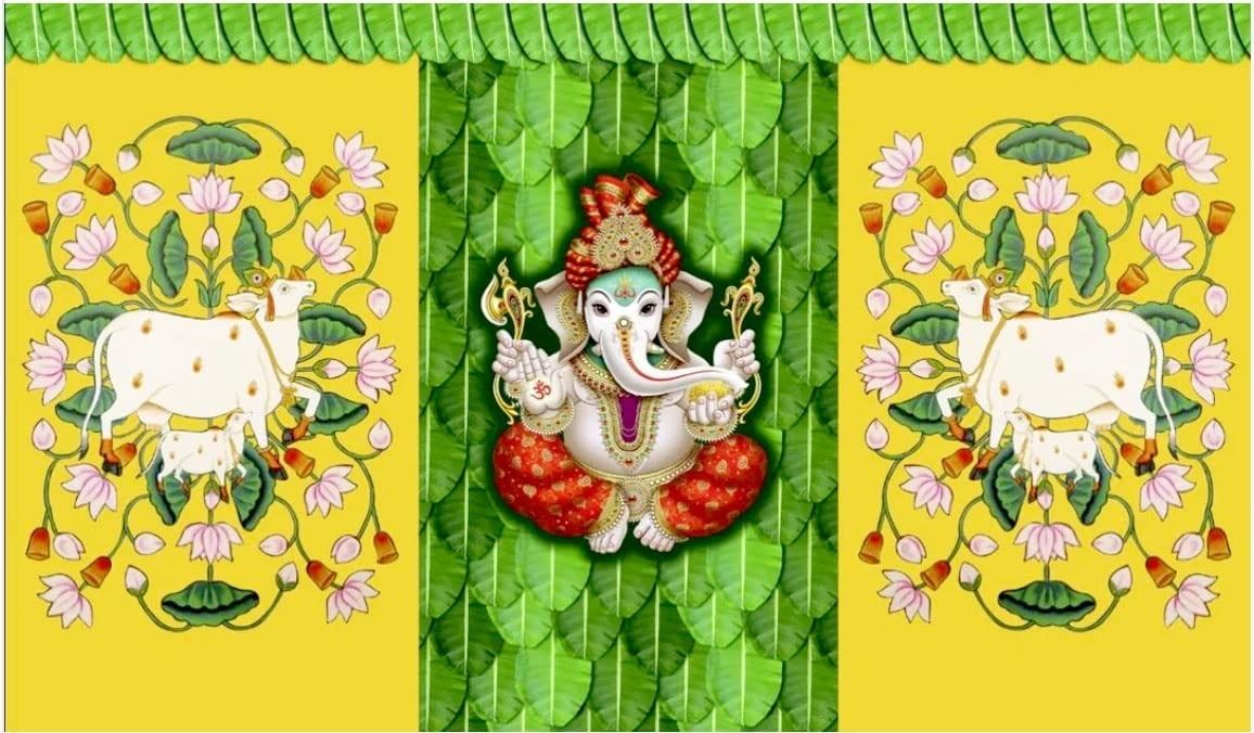 anu collection Lord Ganesha Digital Printed Curtain Backdrop Cloth Curtain Fabric-picture-21