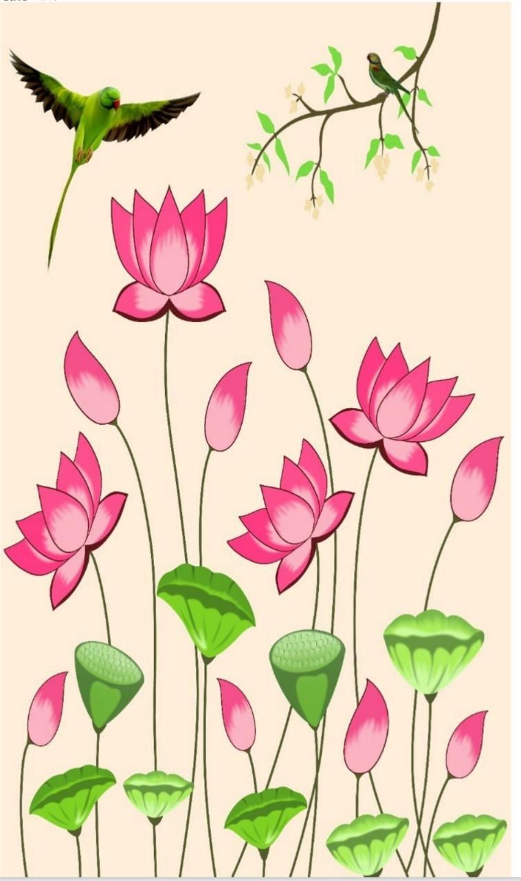 anu collection Pink Parrot Design Backdrop Cloth Curtain Fabric-picture-48