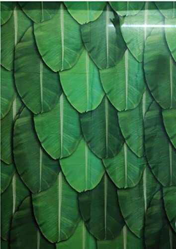 banana leaf backdrop Wall Decoration for Puja Room size 5ft Hight & 8ft Width/4 Curtain Fabric-image-18