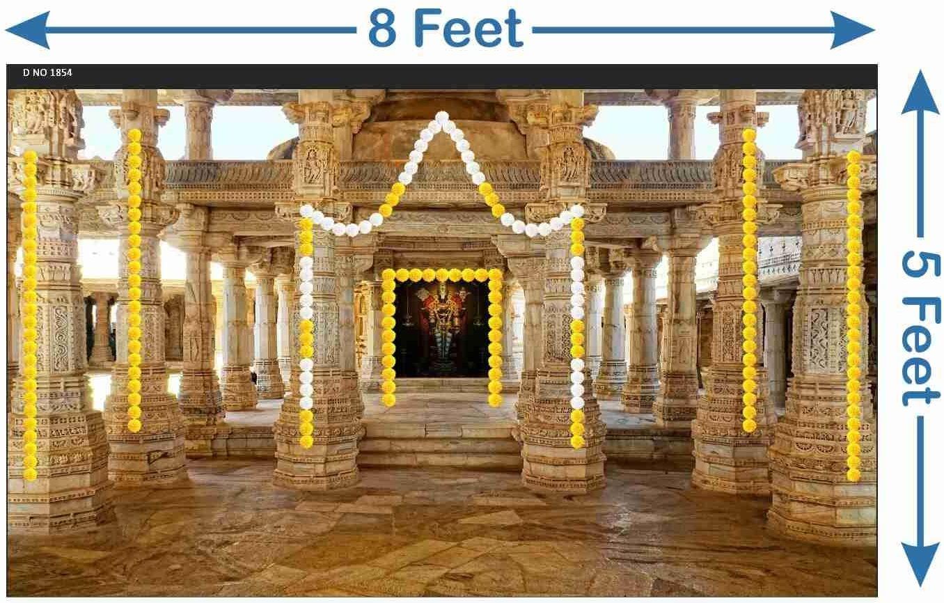 anu Wedding Backdrop Cloth Ceremonies Balaji Theme Design 5 Feet Width * 8 Feet Curtain Fabric-picture-31