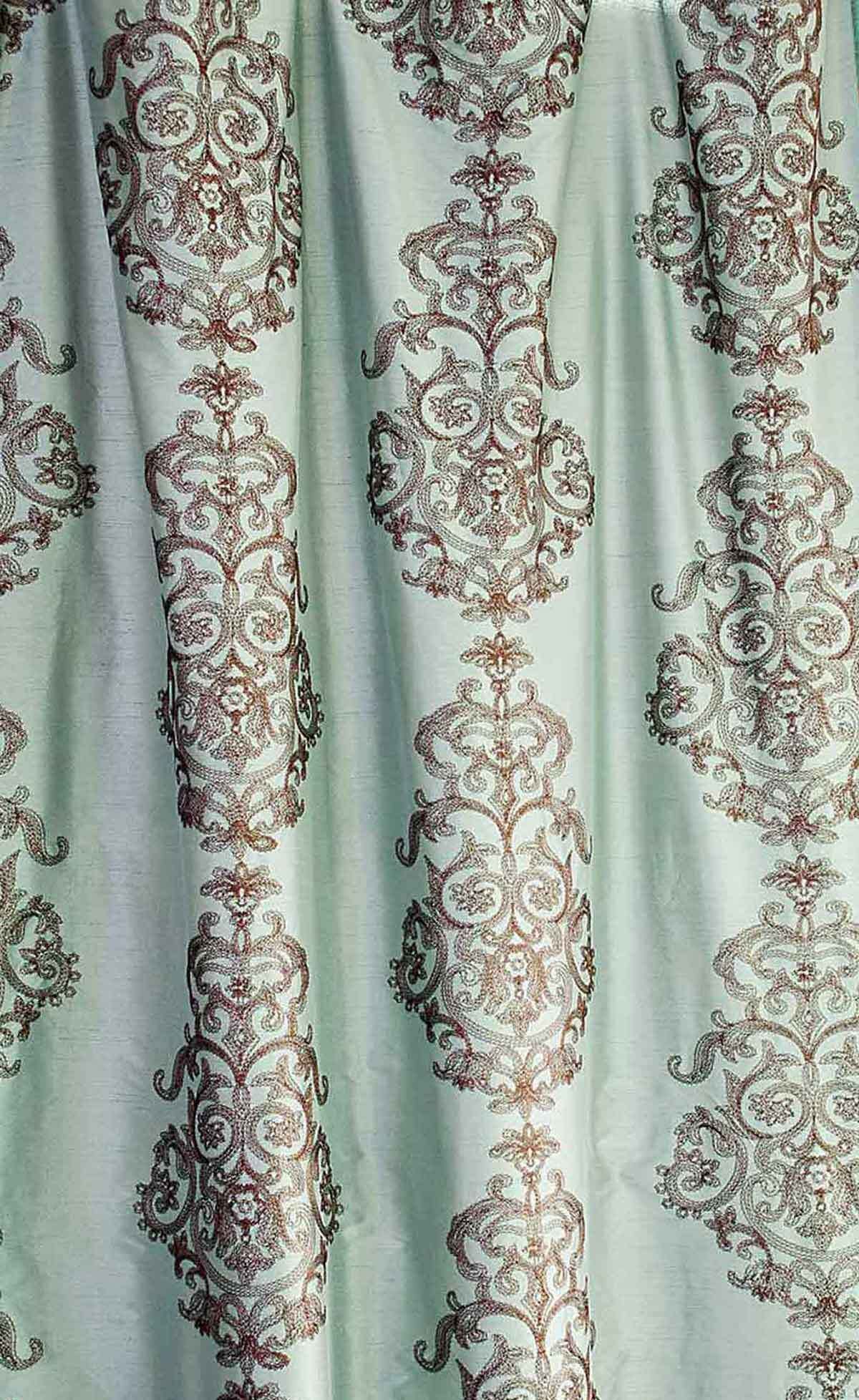 Blue-med-fab Curtain Fabric-image-49