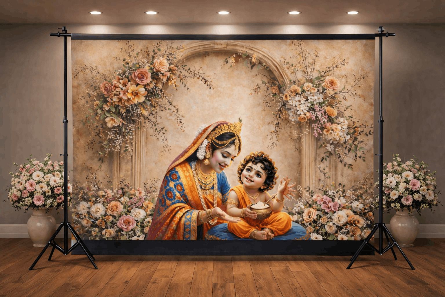 sgmart 77 yashoda Krishna Curtain Fabric-picture-10